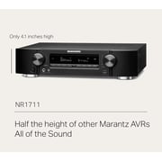 Marantz NR1711 8K Slim 7.2 Channel Ultra HD AV Receiver (2020 Model) – Wi-Fi, Bluetooth, HEOS Built-in, Alexa & Smart Home Automation - 8K HDMI Videos & Multi-Room Streaming