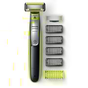 Philips Norelco OneBlade Face + Body, Hybrid Electric Trimmer and Shaver - Black/Green/Silver (QP2630/70)
