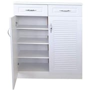AAMF Galaxy Design Wooden Shoes Cabinets/Rack White Color, Size (H100 x L80 x D33)-1705