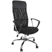 Mahmayi Sarah 4D High Back Executive Mesh Office Chair With Adjustable Seat Design and Breathable Mesh Backrest High Back Chair (Black)