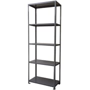 Mahmayi Metal/Wood Stainless Steel Stahl Angle Shelving Rack, MOFSASGR, Grey