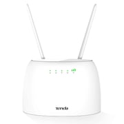 Tenda 4G06 3G/4G Volte N300 Wi-Fi Router, 2 Removable Antennas, Data Traffic Monitoring, 1 LAN/WAN Port, 1 LAN Port, SIM Card Slot, Connects Up to 32 Devices