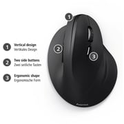 Hama Vertical Ergonomic Wireless Mouse 11.5cm Black