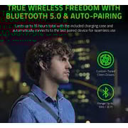 Razer Hammerhead Bluetooth Earbuds for iOS & Android: Sweat-Resistant Design True Wireless Black RZ12-02970100-R3U1
