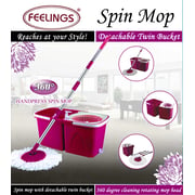 Feelings Smart Spin Mop with detachable Twin Bucket Purple