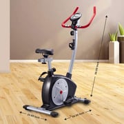 Sparnod Fitness SUB-55/WNQ-3318LA Upright Exercise Bike Stationary Bikes with Adjustable Cushion Seat (Free Installation)