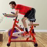 Sparnod Fitness SSB-21/WNQ-318M1 Spin Bike Exercise Cycle for Home Gym (Free Installation Service) - with 21kg Solid Crome Flywheel - Heavy Duty Indoor Stationary Cycling Trainer Machine