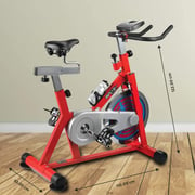Sparnod Fitness SSB-21/WNQ-318M1 Spin Bike Exercise Cycle for Home Gym (Free Installation Service) - with 21kg Solid Crome Flywheel - Heavy Duty Indoor Stationary Cycling Trainer Machine