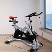 Sparnod Fitness SSB-122/ WNQ-318M2 Commercial Grade Spin Bike Exercise Cycle for Gyms (Free Installation Service) - with 22kgs Solid Chrome Flywheel - Heavy Duty Indoor Stationary Cycling Machine