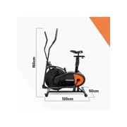 Sparnod Fitness SOB-1000 Dual Orbitrek Elliptical Cross Trainer Cum Exercise Cycle Machine for Home Gym (Free Installation Service)