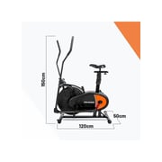 Sparnod Fitness SOB-1000 Dual Orbitrek Elliptical Cross Trainer Cum Exercise Cycle Machine for Home Gym (Free Installation Service)