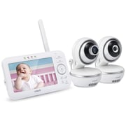 Vtech Digital Video Baby Monitor with 2 Cameras, VM5261” Wide-Angle Lens and Standard Lens, Silver (2 camera Pan & Tilt monitor)