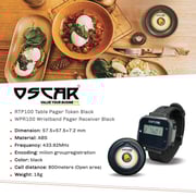 OSCAR WPR100 Wrist Pager Wireless Call Button Nurse, Housemaid, Caregiver Calling Alert Vibration for Elderly, Patient, Disable, Guest Receiver Wristband + SOS Call Buttons 400+ Meter (6, BLACK)