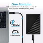Promate 100W USB-C Thunderbolt 3 PDCable with 5k Video, 40Gbps Sync/Charge Cord, ThunderLink-C40