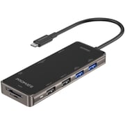 Promate Primhub-Go 9 in 1 Type-C USB Hub Black