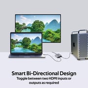 Promate 4K HDMI Switch Splitter with Built-In Switch Button and High Bandwidth Speed, Switch-HDMI