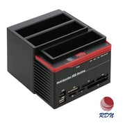 RDN 2.5/3.5 Inch SATA IDE Hard Disk Drive HDD Docking Station Clone USB HUB SD/MMC/MS cards, TF card, CF card, M2 Card Reader