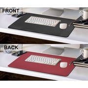 BOSON Desk Mouse Pad Non Slip Mouse Mat Waterproof Protector PU Leather Desk Mat Double Sided Color use for PC Gaming Home Office (80cm*40cm Red/Black)
