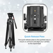 Promate Aluminium Video Tripod (170cm)with Mid-Level Spreader, 3 Way Pan, 10Kg Load Hold, Pixels-170