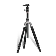 Promate Aluminium Tripod (160cm)with Panoramic Head, Bubble Level, 3 Section Leg Lock, Precise-160