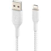 Belkin Braided Lightning Cable 1m White