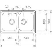 TEKA Universe Inset Kitchen Sink 80cm Stainless Steel