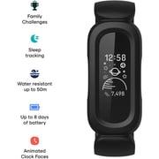 Fitbit FB419BKRD Ace 3 Activity Tracker For Kids Black/Sport Red