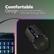 Vertux Argon Wired Gaming Mouse Black