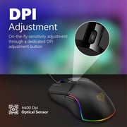 Vertux Argon Wired Gaming Mouse Black