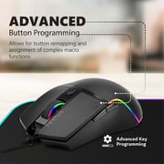 Vertux Argon Wired Gaming Mouse Black
