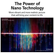 إل جي NanoCell TV 75 بوصة NANO75 سلسلة السينما تصميم الشاشة 4K نشط HDR webOS الذكية مع ThinQ الذكاء الاصطناعي التعتيم المحلية