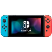 Nintendo Switch V2 32GB Neon Blue/Red Middle East Version + Super Mario 3DWorld Bowser's Fury Game + 1 Assorted Game + Travel Bag