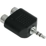Hama 2 RCA To Stereo 3.5mm Audio Adapter Black