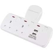 Kistenmacher EGK602BU 2 Way Extension Socket With Dual USB
