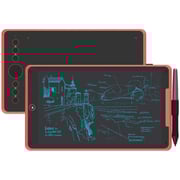 HUION Inspiroy Ink H320M Graphics Drawing Tablet, Dual-Purpose LCD Writing Tablet 8192 Pen Pressure Battery-Free Stylus Tilt Function Android Supported - Coral Red