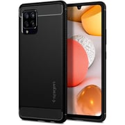 Spigen Rugged Armor designed for Samsung Galaxy A42 5G case cover - Matte Black