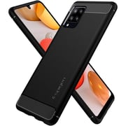 Spigen Rugged Armor designed for Samsung Galaxy A42 5G case cover - Matte Black
