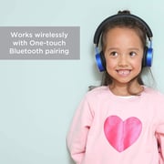 Puro Sound Labs For Kids Bluetooth Headphones Studio-Grade Audio Quality & Noise Isolation - Sapphire Blue (BT2200S)