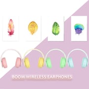 InPods Boom Bluetooth Wireless Headphone Stereo Hifi Headsets Macaron Headband Sports Headphones Supports TF Cards 3.5mm Cable