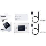 SAMSUNG T5 Portable SSD 2TB - Up to 540MB/s - USB 3.1 External Solid State Drive, Black (MU-PA2T0B/AM)