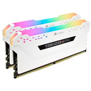 Corsair Vengeance RGB Pro 16GB (2 x 8GB) DDR4 DRAM 3200MHz C16 Memory Kit White