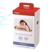 Canon KP-108 Color Ink Paper Set, Postcard Size 100 x 148 mm, 108 Sheets Selphy CP, 3115B00[(AA], White