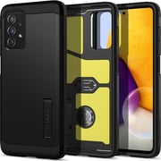 Spigen Tough Armor designed for Samsung Galaxy A72 case cover with Extreme Impact Foam - Black