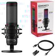 HyperX QuadCast S RGB USB Condenser Microphone for PC, PS4 and Mac, Anti-Vibration Shock Mount (HMIQ1S-XX-RG/G)