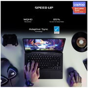 Asus ROG Zephyrus GA401IV-HA246T Gaming Laptop - AMD Ryzen 9 3GHz 16GB 1TB 6GB Win10 14inch WQHD Grey English/Arabic Keyboard
