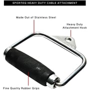 X Max Strength Barbell Machine Attachment Rope Pro Grip Stirrup D Handle Cable Bar Triceps Rope, Hook & Chain | Handles Home Gym Fitness Equipment