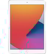 أبل  iPad 8 الجنرال  10.2inch (2020  نموذج ) 128GB,  واي فاي فقط ,  النسخة الفضية الدولية
