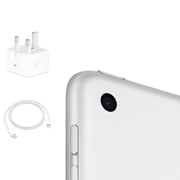 أبل  iPad 8 الجنرال  10.2inch (2020  نموذج ) 128GB,  واي فاي فقط ,  النسخة الفضية الدولية