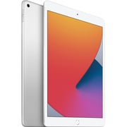 أبل  iPad 8 الجنرال  10.2inch (2020  نموذج ) 128GB,  واي فاي فقط ,  النسخة الفضية الدولية