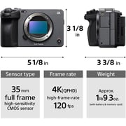 سوني  ILME-FX3 4K UHD  كامل الإطار السينما خط الكاميرا السوداء